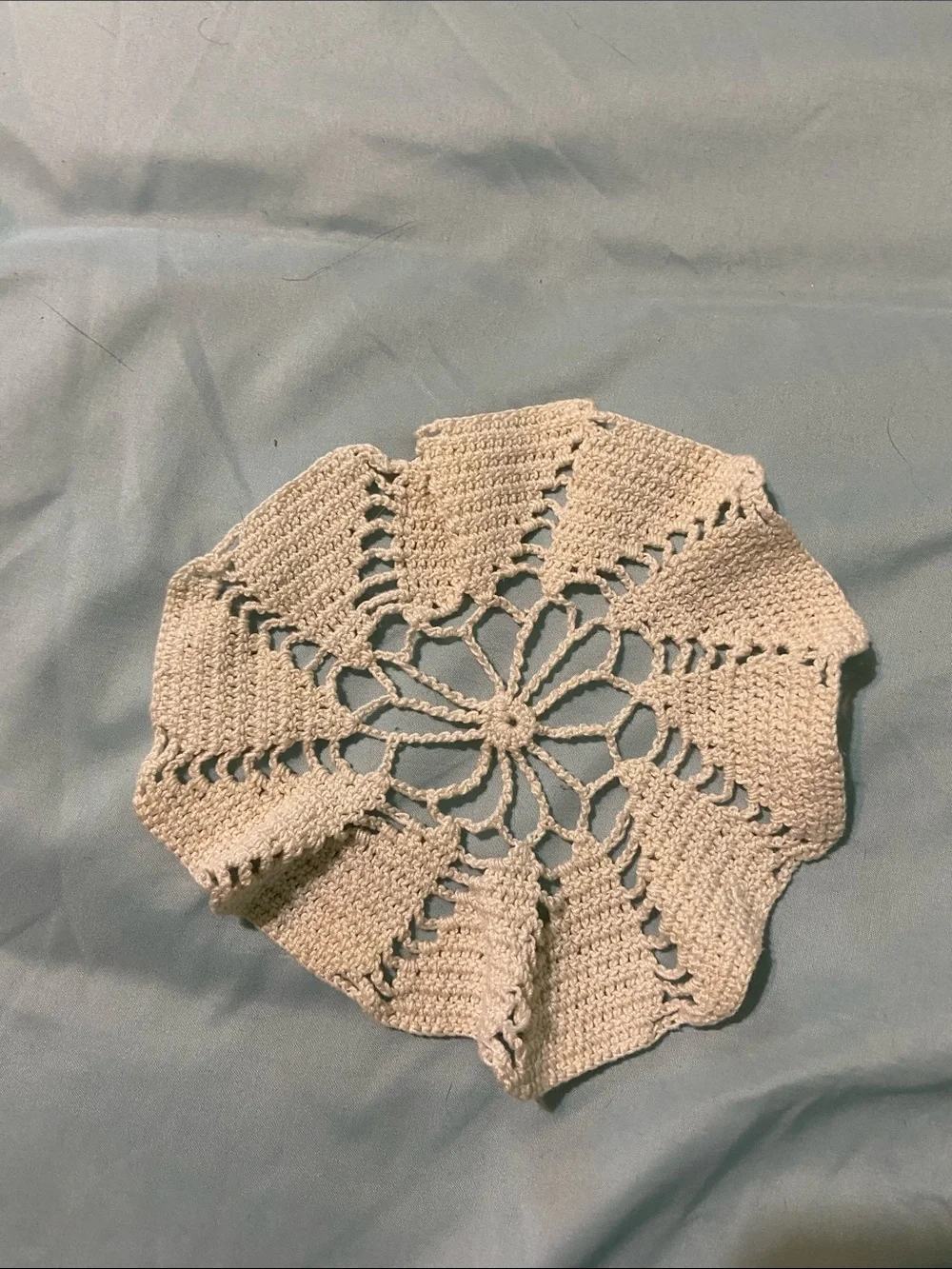 Handmade Crochet Doily - Cream Lace Accent